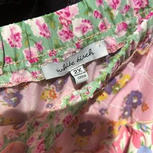 White Birch Full Size High Waisted Floral Woven Skirt